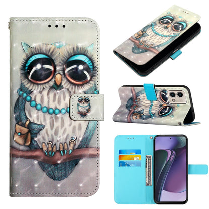 Motorola Moto G Stylus 5G 2023 Leather Flip Phone Case with 3D Painted Design, Card Holder, Wallet & Stand Function - Durable Protection & Easy Access
