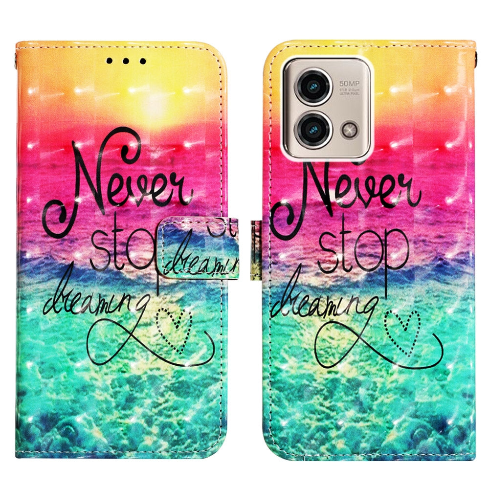 Motorola Moto G Stylus 5G 2023 Leather Flip Phone Case with 3D Painted Design, Card Holder, Wallet & Stand Function - Durable Protection & Easy Access