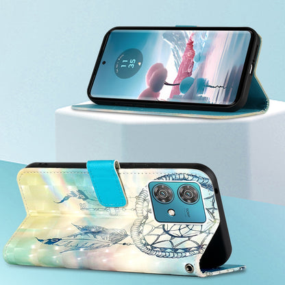 Motorola Edge 40 Neo Leather Flip Phone Case with 3D Painted Design, Card Holder, Wallet & Stand Function - Durable Protection & Easy Access