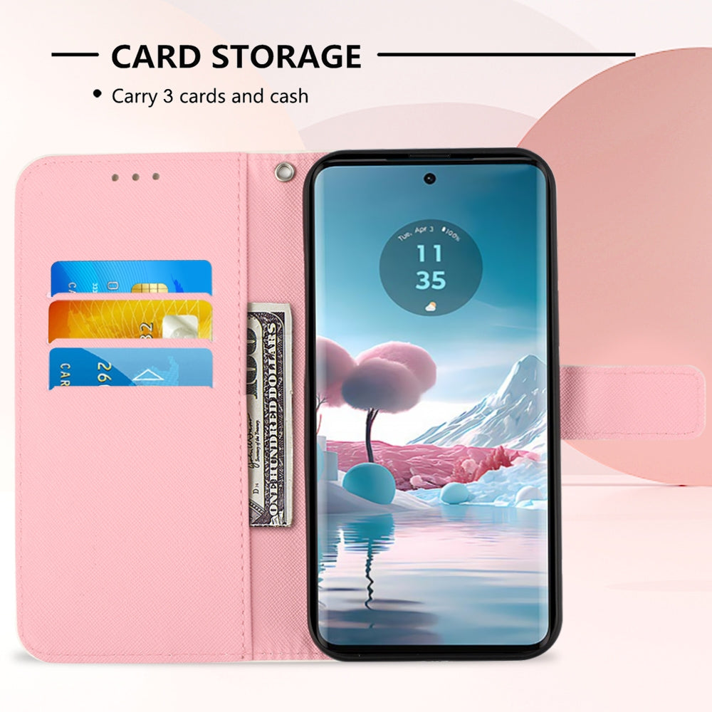 Motorola Edge 40 Neo Leather Flip Phone Case with 3D Painted Design, Card Holder, Wallet & Stand Function - Durable Protection & Easy Access