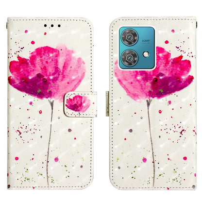 Motorola Edge 40 Neo Leather Flip Phone Case with 3D Painted Design, Card Holder, Wallet & Stand Function - Durable Protection & Easy Access