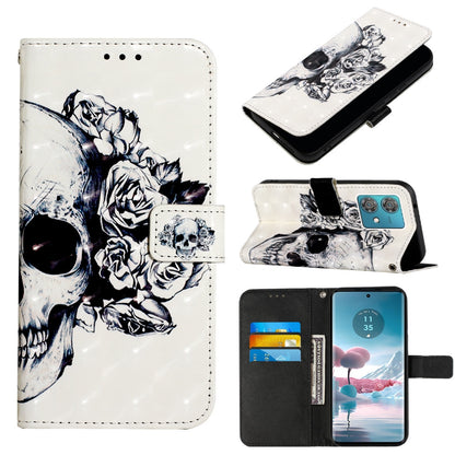 Motorola Edge 40 Neo Leather Flip Phone Case with 3D Painted Design, Card Holder, Wallet & Stand Function - Durable Protection & Easy Access