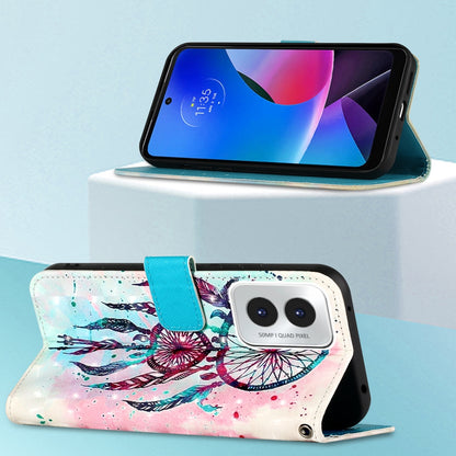 Motorola Moto G Play 4G 2024 Leather Flip Phone Case with 3D Painted Design, Card Holder, Wallet & Stand Function - Durable Protection & Easy Access