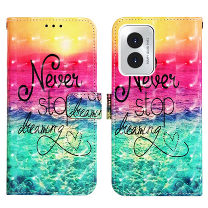 Motorola Moto G Play 4G 2024 Leather Flip Phone Case with 3D Painted Design, Card Holder, Wallet & Stand Function - Durable Protection & Easy Access