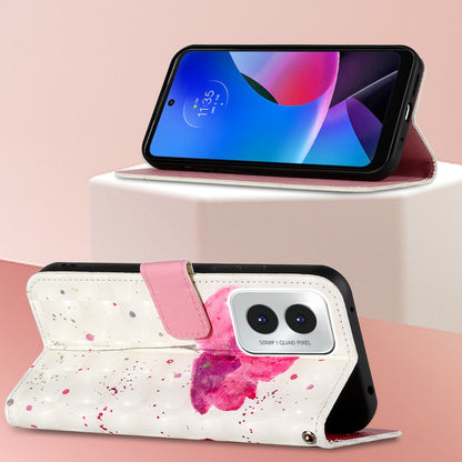 Motorola Moto G Play 4G 2024 Leather Flip Phone Case with 3D Painted Design, Card Holder, Wallet & Stand Function - Durable Protection & Easy Access