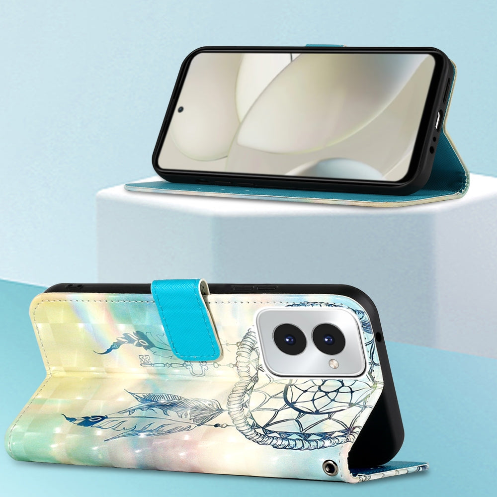 Motorola Moto G Power 5G 2024 Leather Flip Phone Case with 3D Painted Design, Card Holder, Wallet & Stand Function - Durable Protection & Easy Access