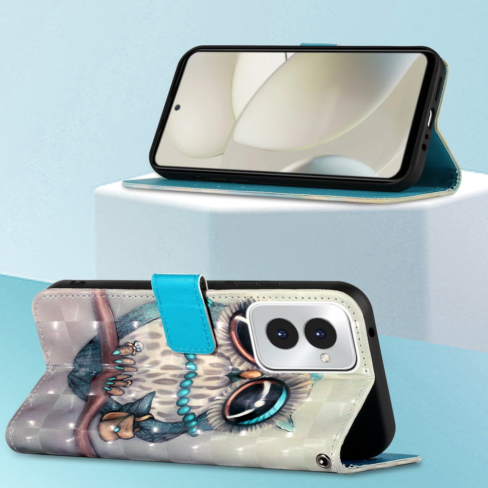 Motorola Moto G Power 5G 2024 Leather Flip Phone Case with 3D Painted Design, Card Holder, Wallet & Stand Function - Durable Protection & Easy Access