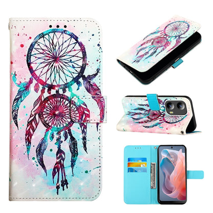 Motorola Moto G Play 5G 2024 Leather Flip Phone Case with 3D Painted Design, Card Holder, Wallet & Stand Function - Durable Protection & Easy Access