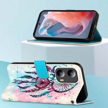 Motorola Moto G Play 5G 2024 Leather Flip Phone Case with 3D Painted Design, Card Holder, Wallet & Stand Function - Durable Protection & Easy Access