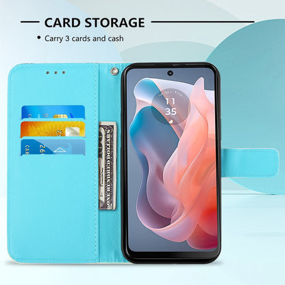 Motorola Moto G Play 5G 2024 Leather Flip Phone Case with 3D Painted Design, Card Holder, Wallet & Stand Function - Durable Protection & Easy Access