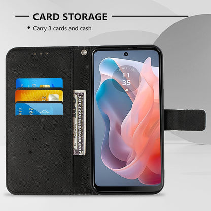 Motorola Moto G Play 5G 2024 Leather Flip Phone Case with 3D Painted Design, Card Holder, Wallet & Stand Function - Durable Protection & Easy Access