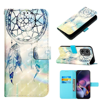 Motorola Moto G Stylus 5G 2024 Leather Flip Phone Case with 3D Painted Design, Card Holder, Wallet & Stand Function - Durable Protection & Easy Access