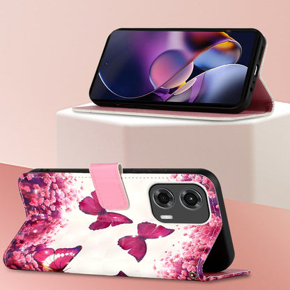 Motorola Moto G Stylus 5G 2024 Leather Flip Phone Case with 3D Painted Design, Card Holder, Wallet & Stand Function - Durable Protection & Easy Access