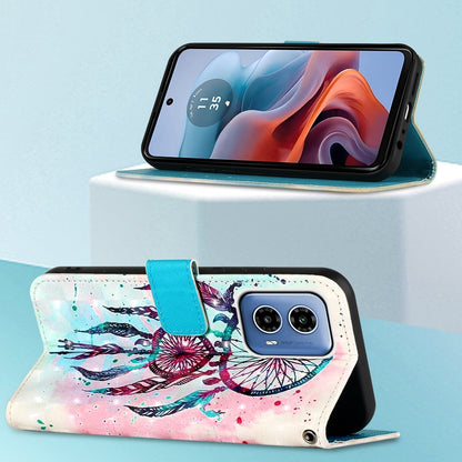 Motorola Moto G34 Leather Flip Phone Case with 3D Painted Design, Card Holder, Wallet & Stand Function - Durable Protection & Easy Access