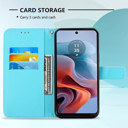 Motorola Moto G34 Leather Flip Phone Case with 3D Painted Design, Card Holder, Wallet & Stand Function - Durable Protection & Easy Access