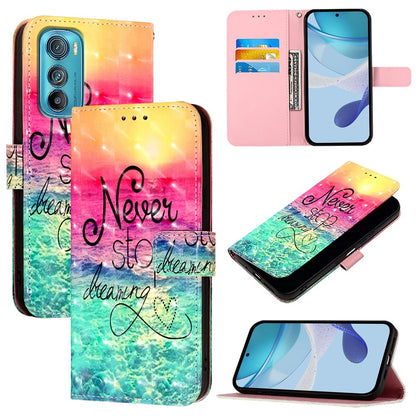 Motorola Edge 30 Leather Flip Phone Case with 3D Painted Design, Card Holder, Wallet & Stand Function - Durable Protection & Easy Access