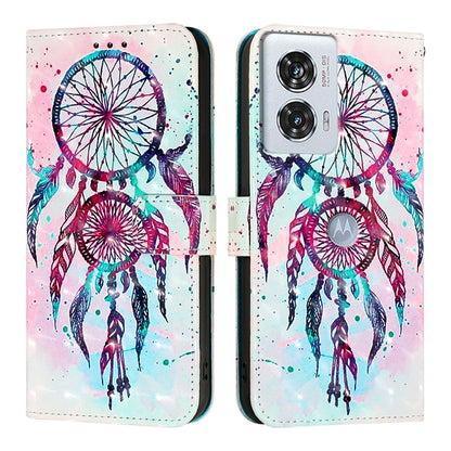 Motorola Edge 50 Fusion Leather Flip Phone Case with 3D Painted Design, Card Holder, Wallet & Stand Function - Durable Protection & Easy Access