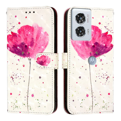 Motorola Edge 50 Fusion Leather Flip Phone Case with 3D Painted Design, Card Holder, Wallet & Stand Function - Durable Protection & Easy Access