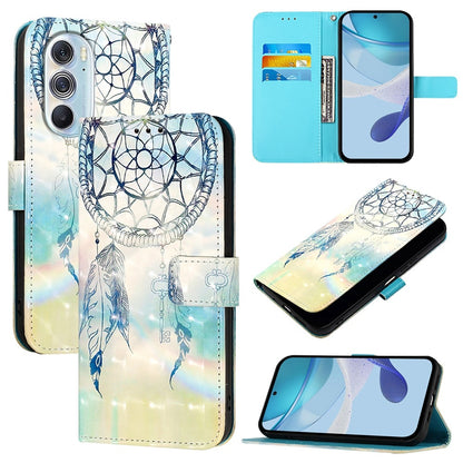 Motorola Edge 30 Pro Leather Flip Phone Case with 3D Painted Design, Card Holder, Wallet & Stand Function - Durable Protection & Easy Access