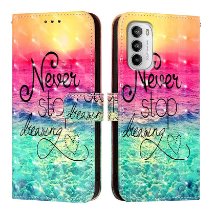 Motorola Moto G 5G 2022 Leather Flip Phone Case with 3D Painted Design, Card Holder, Wallet & Stand Function - Durable Protection & Easy Access