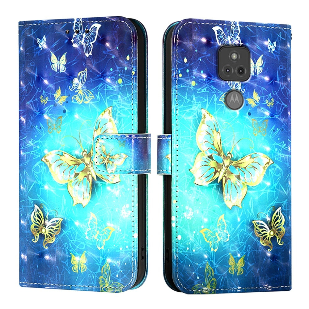 Motorola Moto G Play 2021 Leather Flip Phone Case with 3D Painted Design, Card Holder, Wallet & Stand Function - Durable Protection & Easy Access