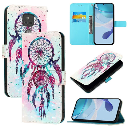 Motorola Moto G Play 2021 Leather Flip Phone Case with 3D Painted Design, Card Holder, Wallet & Stand Function - Durable Protection & Easy Access