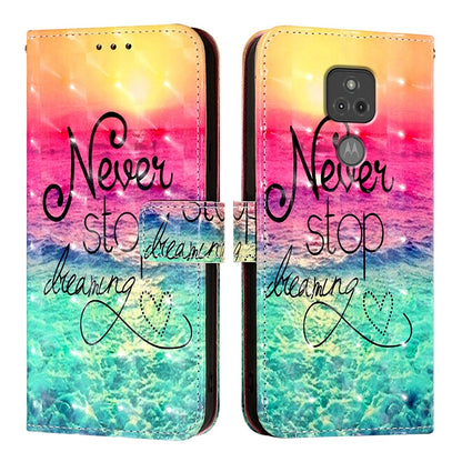 Motorola Moto G Play 2021 Leather Flip Phone Case with 3D Painted Design, Card Holder, Wallet & Stand Function - Durable Protection & Easy Access
