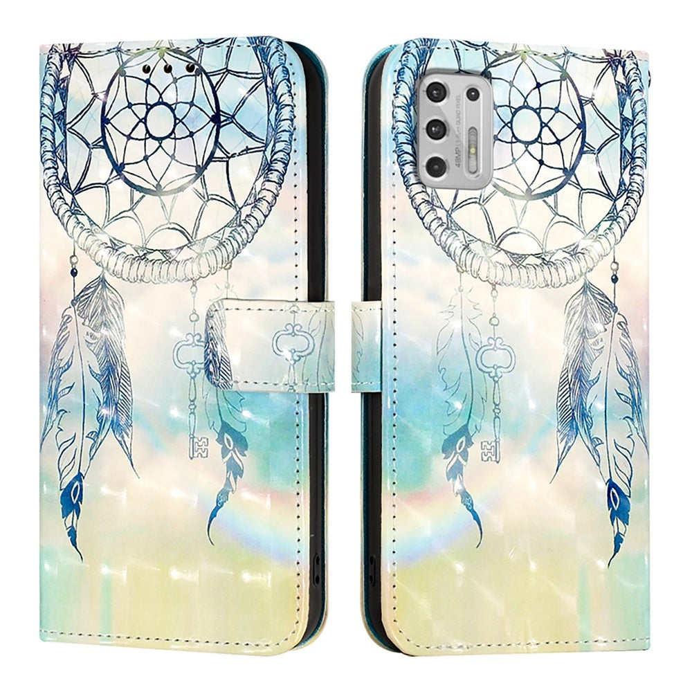 Motorola Moto G Stylus 4G 2021 Leather Flip Phone Case with 3D Painted Design, Card Holder, Wallet & Stand Function - Durable Protection & Easy Access