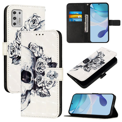 Motorola Moto G Stylus 4G 2021 Leather Flip Phone Case with 3D Painted Design, Card Holder, Wallet & Stand Function - Durable Protection & Easy Access