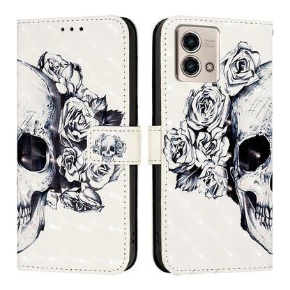 Motorola Moto G Stylus 4G 2023 Leather Flip Phone Case with 3D Painted Design, Card Holder, Wallet & Stand Function - Durable Protection & Easy Access