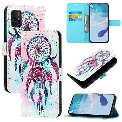 Motorola Moto G20 Leather Flip Phone Case with 3D Painted Design, Card Holder, Wallet & Stand Function - Durable Protection & Easy Access
