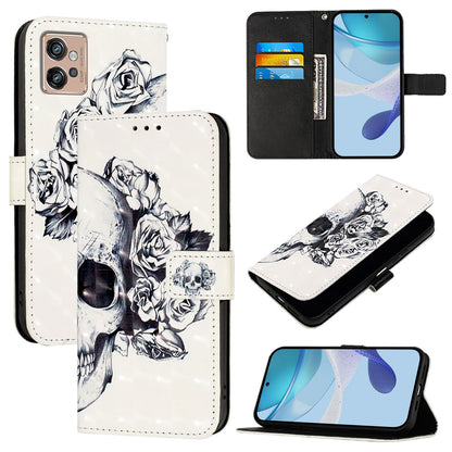 Motorola Moto G32 Leather Flip Phone Case with 3D Painted Design, Card Holder, Wallet & Stand Function - Durable Protection & Easy Access