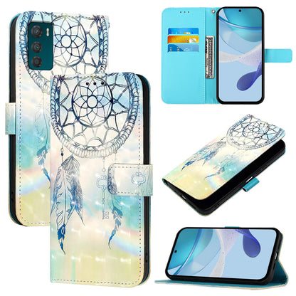 Motorola Moto G42 Leather Flip Phone Case with 3D Painted Design, Card Holder, Wallet & Stand Function - Durable Protection & Easy Access