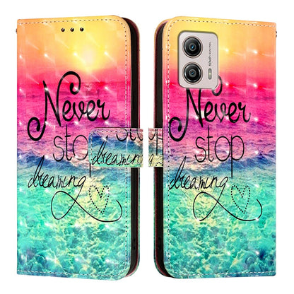 Motorola Moto G13 Leather Flip Phone Case with 3D Painted Design, Card Holder, Wallet & Stand Function - Durable Protection & Easy Access