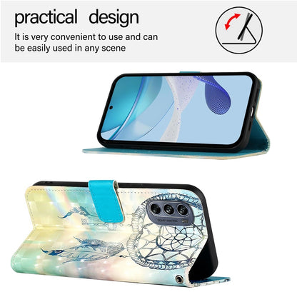 Motorola Moto G62 5G Global Leather Flip Phone Case with 3D Painted Design, Card Holder, Wallet & Stand Function - Durable Protection & Easy Access