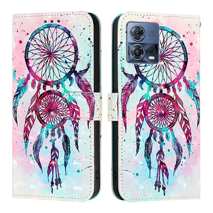Motorola Moto G72 Leather Flip Phone Case with 3D Painted Design, Card Holder, Wallet & Stand Function - Durable Protection & Easy Access