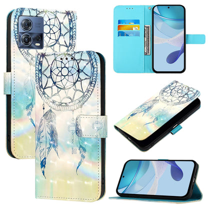Motorola Moto G72 Leather Flip Phone Case with 3D Painted Design, Card Holder, Wallet & Stand Function - Durable Protection & Easy Access