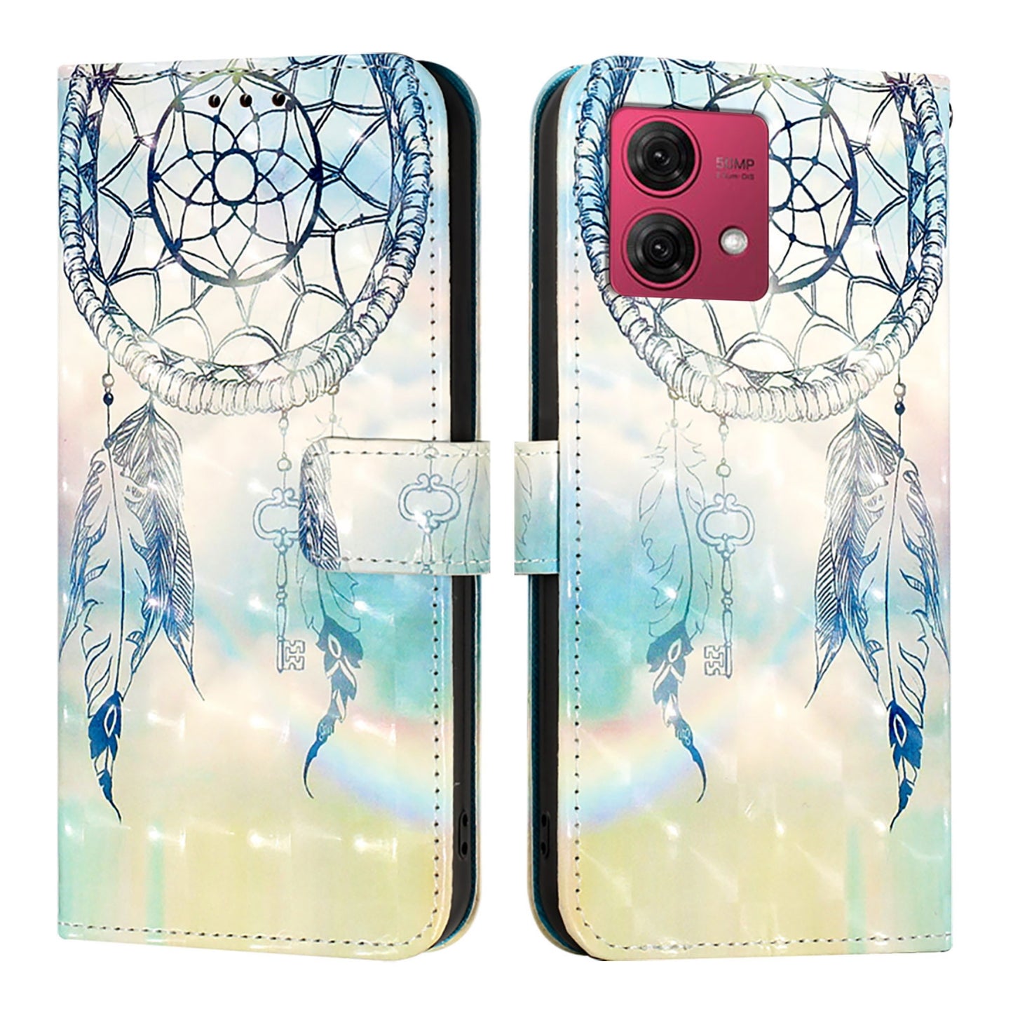 Motorola Moto G84 Leather Flip Phone Case with 3D Painted Design, Card Holder, Wallet & Stand Function - Durable Protection & Easy Access