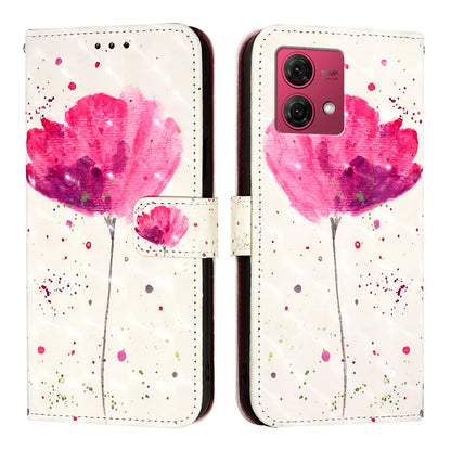 Motorola Moto G84 Leather Flip Phone Case with 3D Painted Design, Card Holder, Wallet & Stand Function - Durable Protection & Easy Access