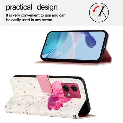 Motorola Moto G84 Leather Flip Phone Case with 3D Painted Design, Card Holder, Wallet & Stand Function - Durable Protection & Easy Access