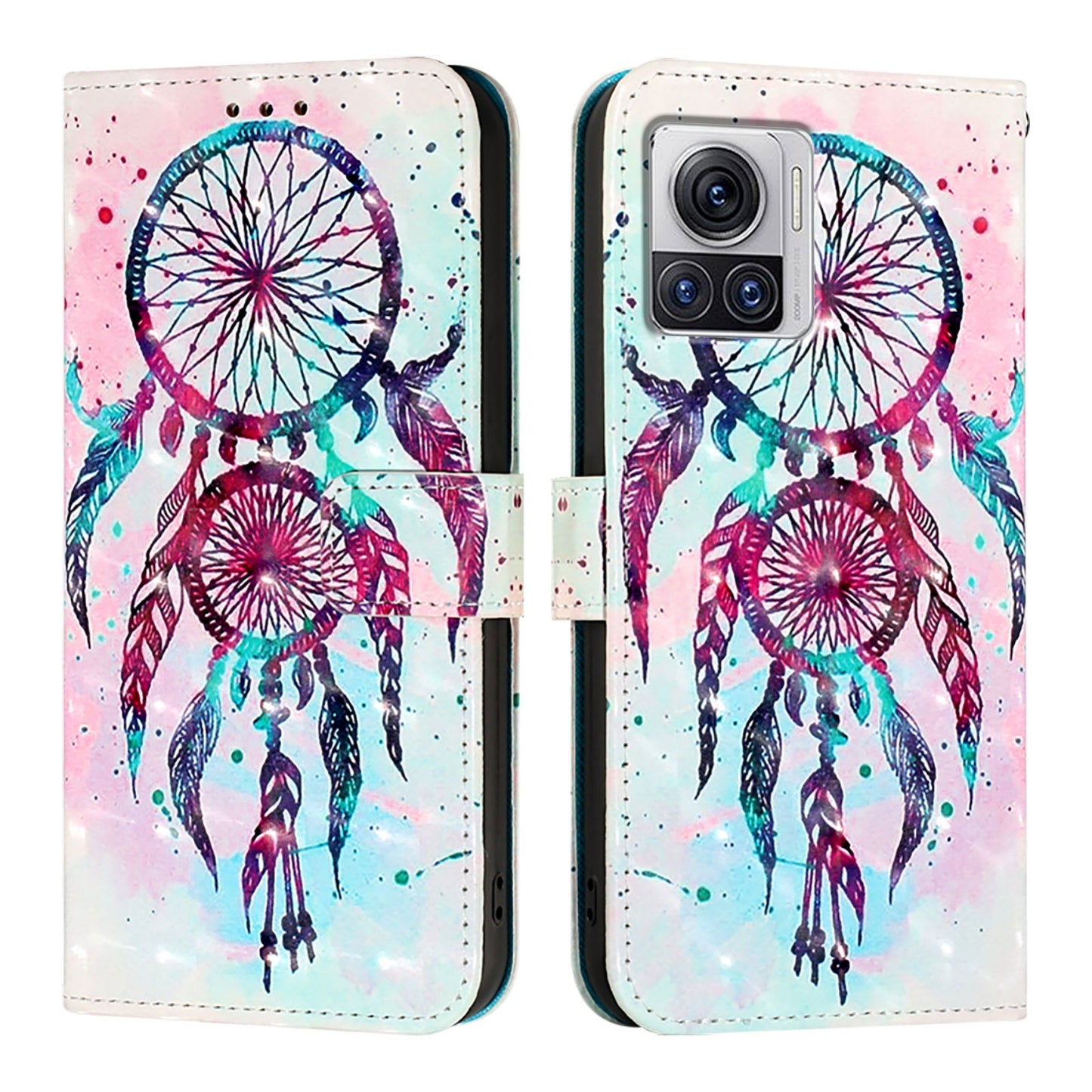 Motorola Moto X30 Pro Leather Flip Phone Case with 3D Painted Design, Card Holder, Wallet & Stand Function - Durable Protection & Easy Access