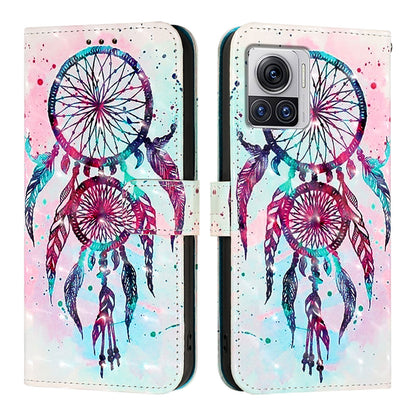 Motorola Moto X30 Pro Leather Flip Phone Case with 3D Painted Design, Card Holder, Wallet & Stand Function - Durable Protection & Easy Access