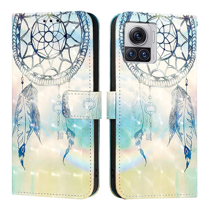 Motorola Moto X30 Pro Leather Flip Phone Case with 3D Painted Design, Card Holder, Wallet & Stand Function - Durable Protection & Easy Access