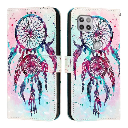 Motorola Moto G 5G 2020 Leather Flip Phone Case with 3D Painted Design, Card Holder, Wallet & Stand Function - Durable Protection & Easy Access