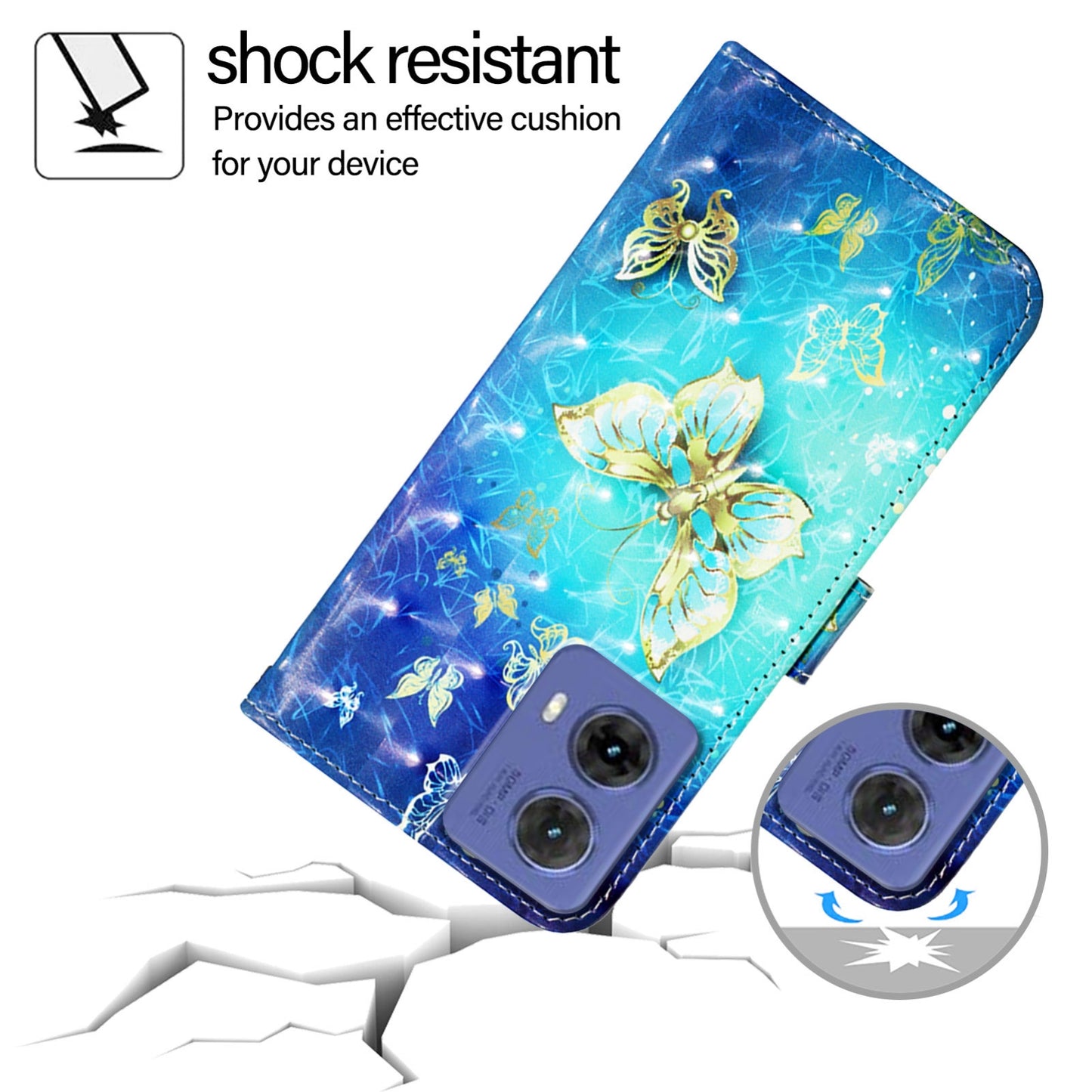 Motorola Moto G85 Leather Flip Phone Case with 3D Painted Design, Card Holder, Wallet & Stand Function - Durable Protection & Easy Access