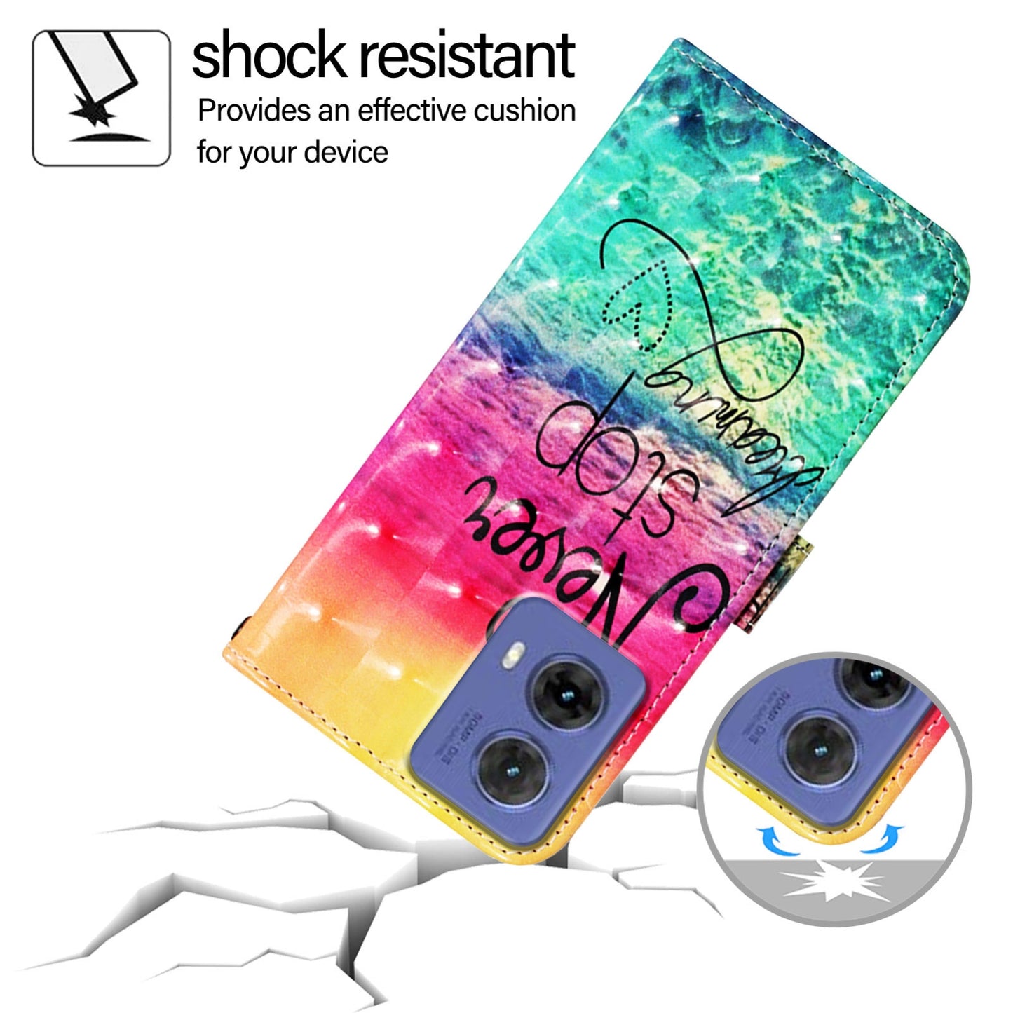 Motorola Moto G85 Leather Flip Phone Case with 3D Painted Design, Card Holder, Wallet & Stand Function - Durable Protection & Easy Access