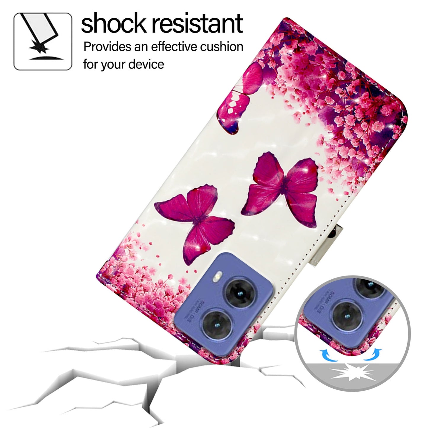 Motorola Moto G85 Leather Flip Phone Case with 3D Painted Design, Card Holder, Wallet & Stand Function - Durable Protection & Easy Access