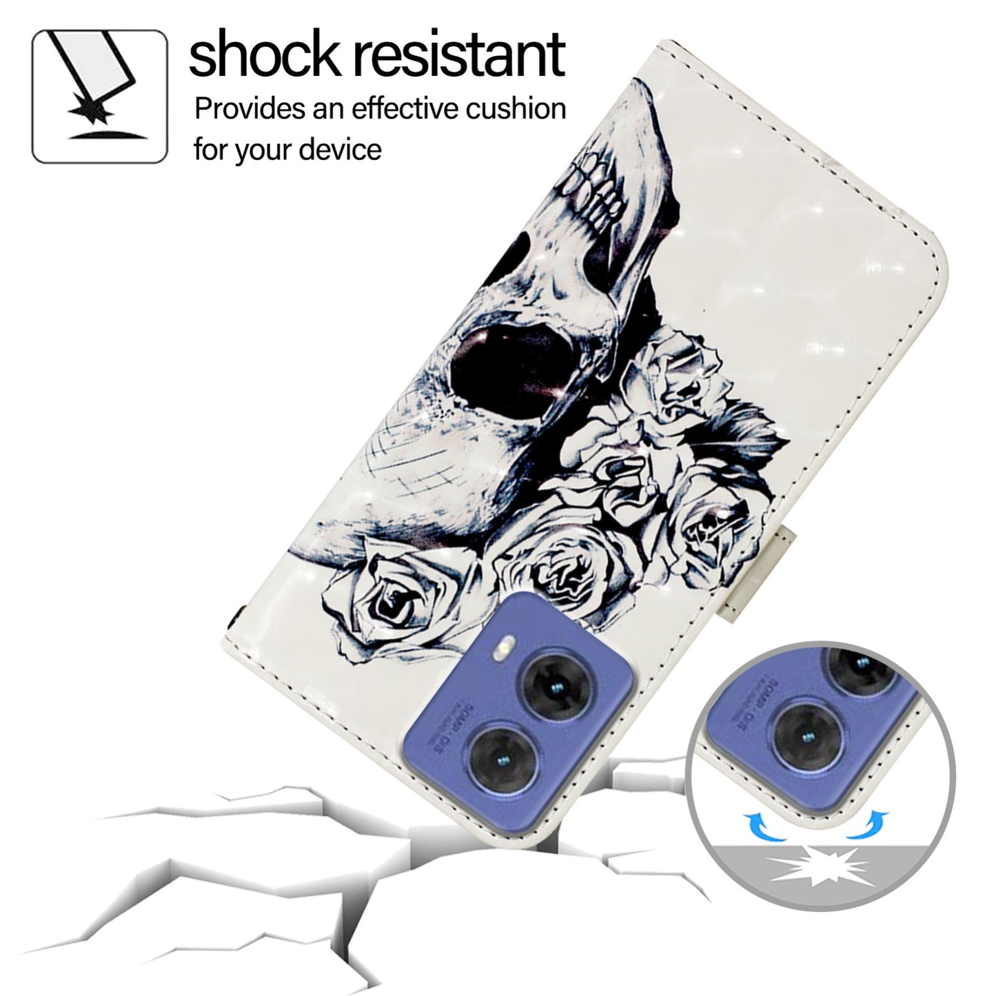 Motorola Moto G85 Leather Flip Phone Case with 3D Painted Design, Card Holder, Wallet & Stand Function - Durable Protection & Easy Access