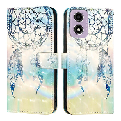 Motorola Moto E14 Leather Flip Phone Case with 3D Painted Design, Card Holder, Wallet & Stand Function - Durable Protection & Easy Access