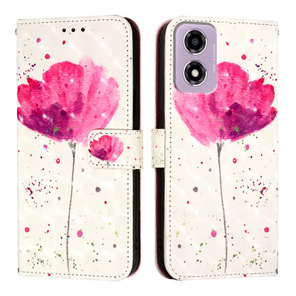 Motorola Moto E14 Leather Flip Phone Case with 3D Painted Design, Card Holder, Wallet & Stand Function - Durable Protection & Easy Access